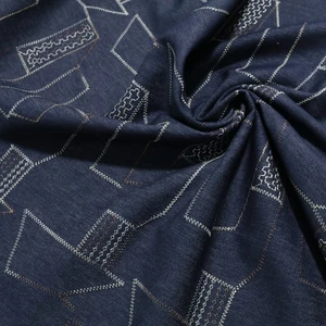 1,5 m leichter Elastik Designer Jeans mit geometrischer Stickerei - Bild 1 von 5