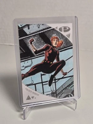 2019 Marvel Premier sketch card Black Widow by Ryan Samnee 1/1 Hand Drawn  - Image 1 of 2