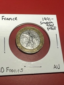 France 10 Francs 1991 Bi-Metallic KM#964.1 - Combine Shipping - RARE WORLD Bin 3 - Picture 1 of 7