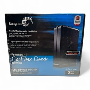 Seagate FreeAgent GoFlex 2TB External 5400RPM (STAC2000103) HDD - NEW - Photo 1/3