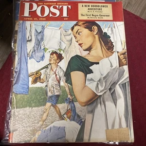 Saturday Evening Post VTG Magazine April 17th, 1948 Americana - Picture 1 of 24