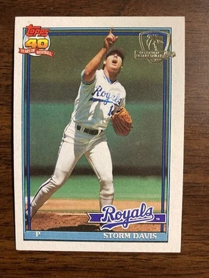 1991 TOPPS DESERT SHIELD BASEBALL #22 STORM DAVIS - Image 1 of 2