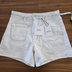 JBD AVARA Christy Creme Denim Shorts aufgesetzte Taschen Western - Bild 1 von 6