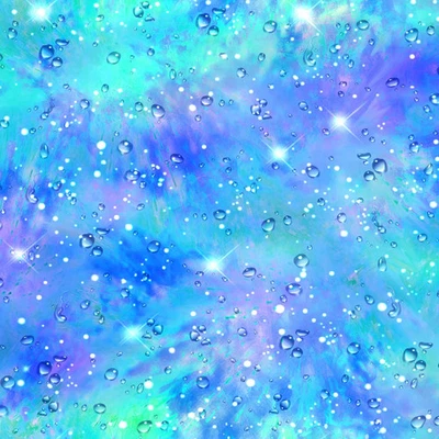 Hidden Treasures Water Drops Blue 44" Quilt Fabric BTY - Image 1 of 3