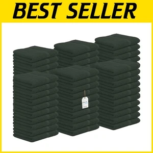 Pack of 60 Grey Cotton Washcloths - Soft, Absorbent, and Reusable Face Towels - Picture 1 of 10