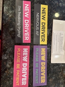 Nuevo Letreros Magnéticos Coche Conductor-Juego de 4 😂 💀 🚗-¡Divertidos! - Imagen 1 de 3