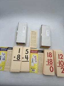 Abeka Addition + Subtraction Arithmetic Math Flashcards Lot Homeschool Study XL - Picture 1 of 16