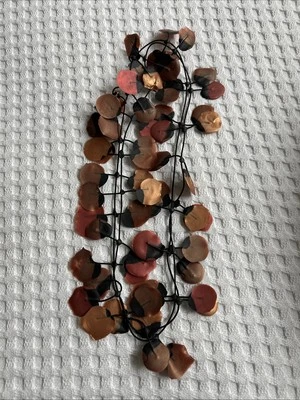 IMPRESIONANTE Annemieke Broenin Artista Amapola Goma Collar Coral Brillo Foto 1 de 4