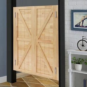 Puerta divisora de madera 1 par de puertas divisorias de cierre automático con bisagras para entrada - Imagen 1 de 15