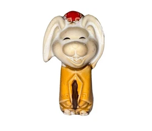Vintage Hase Keramik Kaiser orange Gewand Mini Figur - Bild 1 von 10