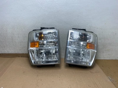 2008-2014 Ford Econoline E150 E250 E350 Left+Right Headlights U7075 DW - Image 1 of 4