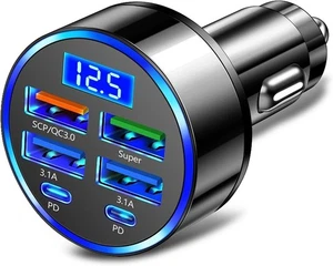 4 USB 6 Ports Super Fast Car Charger Adapter For iPhone Samsung Android Phone - Bild 1 von 11