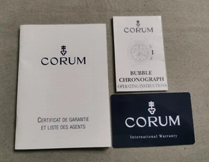 Corum Vintage Warranty Card Blank Paper And Instruction Bubble Chrono Wie Neu - Bild 1 von 9