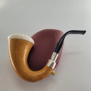 Genuine Natural African GOURD Calabash Block Meerschaum Pipe handmade CPW #2497 - Picture 1 of 20