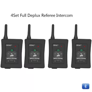 4pcs Full Duplex Bluetooth Football Soccer Referee Intercom Interphone Headset - Picture 1 of 9