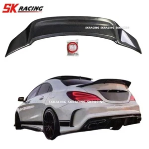 Real Carbon Rear Trunk Spoiler Lid Wing For Benz W117 CLA200 CLA250 CLA45 13-19 - Picture 1 of 15