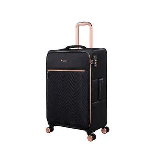 IT Luggage Lux Lite Bewitching Black Medium 67cm Suitcase 8 Wheel 2.6kg - Picture 1 of 7