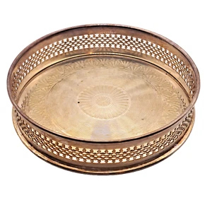Birks silverplated wine coaster 4 3/8'' stamped BIRKS EP Brass Copper - Picture 1 of 4