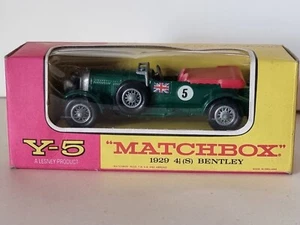 Matchbox 1929 Bentley 4½ Litre Green No.5 – Vintage Boxed Racing Car NMIB - Picture 1 of 5