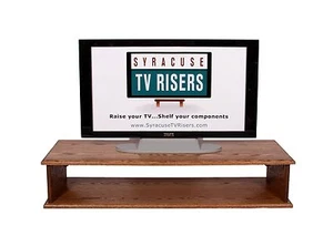 Special Walnut Double Top TV Riser 44"WX16"DX8 3/4"H Solid-Safe syracusetvrisers - Picture 1 of 9