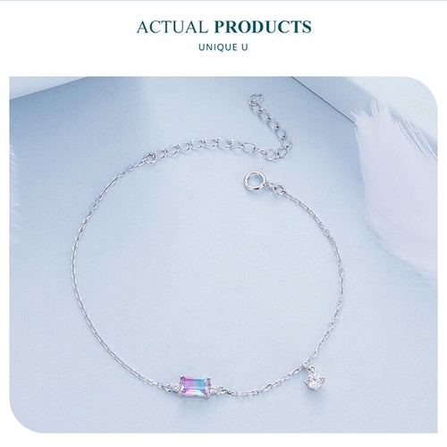 VALENTINO Bracciale donna moda autentico argento sterling 925 tormalina sintetica gioiello