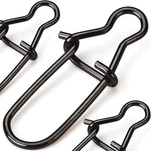 50/100/200PC Duo-Lock Fishing Snap Stainless Steel Lua Lure Line Connector - Picture 1 of 17