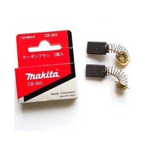 1 par de cepillos de carbono originales Makita CB303 191963-2 9077 2107F GA5021 PULIDOR - Imagen 1 de 1