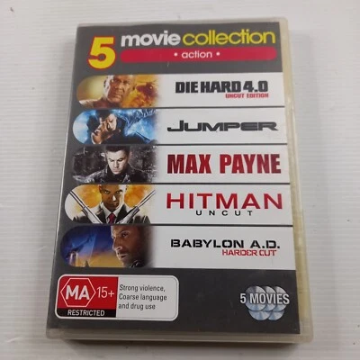 Die Hard 4.0, Jumper, Max Payne, Hitman Uncut, Babylon A.D - DVD R4 - Rated MA15 - Image 1 of 4