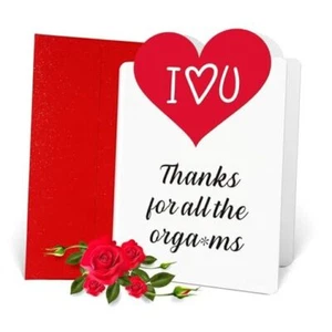 Valentines Day Love Gifts for Him Husband Men- Funny Card, Mens Valentines - Picture 1 of 7