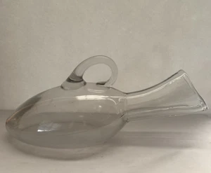Antique Clear Glass Bed Pan Urinal Bottle Male 12x5 inches Hospital Equipment - Picture 1 of 8