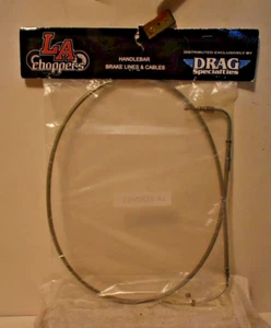 LA Choppers LA-8320TH13 - Stainless Steel Throttle Cable Kit, 12in.-14in. Ape H1 - Picture 1 of 4