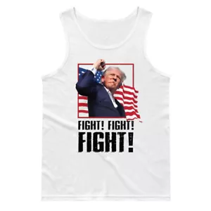 🔥 Camiseta sin mangas Donald Trump FIGHT para hombre MAGA 2024 tiro a prueba de balas elección de EE. UU. - Imagen 1 de 4