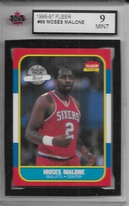 1986-87 FLEER BASKETBALL Moses Malone #69 KSA 9 MINT Washington Bullets - Picture 1 of 2