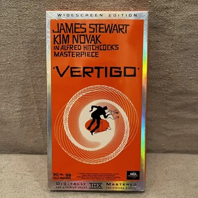 Alfred Hitchcock’s Vertigo VHS 1958 (1997) Thriller Widescreen Restored NEW - Image 1 of 4