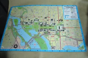 AAA Washington DC 1992 Map, Laminated, Place Mat, 14.5" by 20.5" - US Map back - Picture 1 of 6