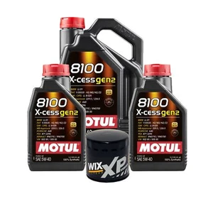7L Motul 8100 X-CESS GEN2 5W-40 Wix XP Filter Motor Oil Change Kit API SN - Picture 1 of 1