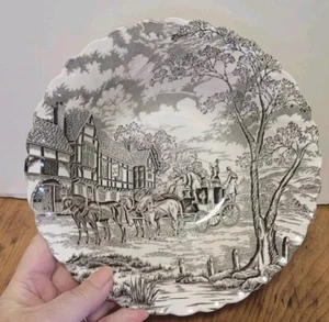 Cuenco para servir Royal Mail Ironstone 8 1/2" X 2 3/4" Staffordshire Inglaterra - Imagen 1 de 5