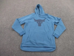 Under Armour Sweatshirt Hoodie Men M Project Rock Bull Logo Charged Gym Athletic - Picture 1 of 11