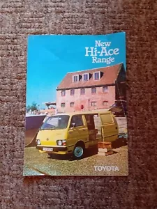 Toyota Hi-Ace UK Pull Out Sales Brochure Dated 1981 Well Used Condition - Picture 1 of 8