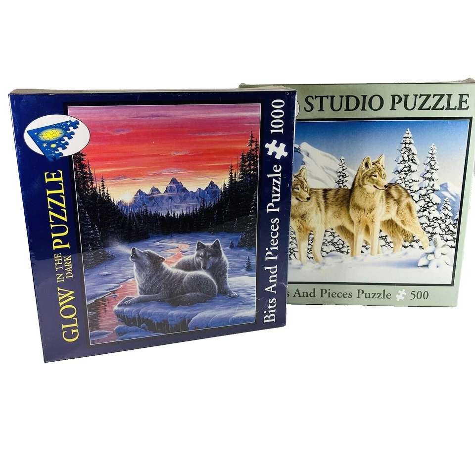 Bits and Pieces Winters Dawn Glow in The Dark 3d 1000 PC Jigsaw Puzzle Jeff Tift