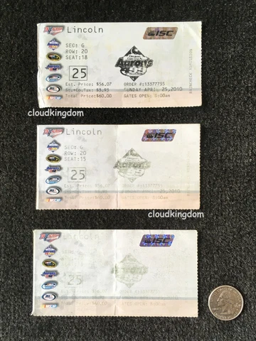 KEVIN HARVICK 1st Place NASCAR Aaron’s 499 Talladega ( 3 ) Ticket Stubs 04/25/10 Cover