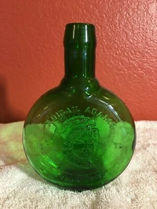 Clevenger Brothers Green Mold Blown Glass Bottle (1975) - Abigail Adams - Picture 1 of 8
