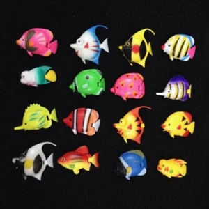 10PCS Artificial Floating Fishes Aquarium Ornament Fish Tank Decorations - Picture 1 of 12