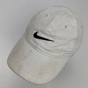 Nike Youth White Black Ball Cap Hat Adjustable Baseball - Picture 1 of 5