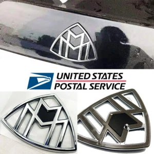 Bright Silver For Mercedes-Benz Maybach Trunk Emblem Rear Badge Standing W222 - Picture 1 of 5