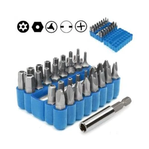 Security Bit 33Pcs Set Tamper Proof Torx Spanner Screwdriver Star Hex Holder Rod - Picture 1 of 3