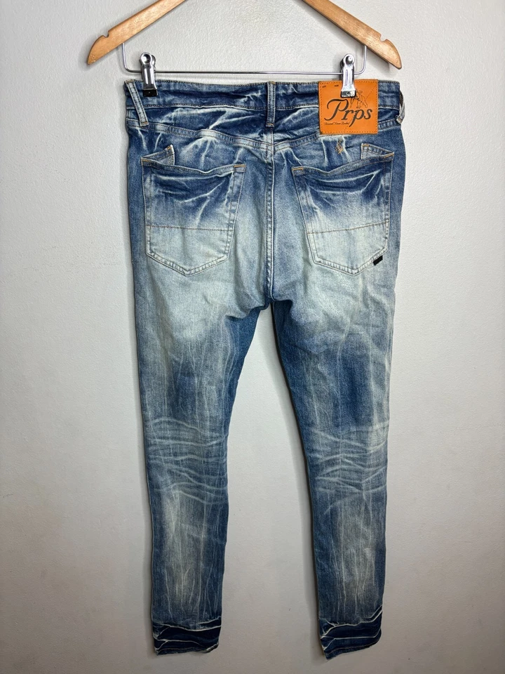 PRPS Jeans Mens 30 Blue Denim Button Fly Mid Rise Skinny Cotton 6333 - Image 1 of 4
