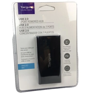TARGUS USB 2.0 7-PORT POWERED HUB ~BRAND NEW~FREE SHIPPING~ - Image 1 of 4