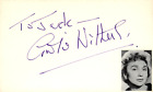 Googie Withers Signed Auto 3X5 Index Card One Of Our Aircraft Is Missing