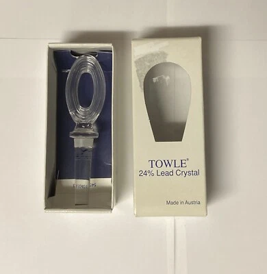 Towle 24% свинца кристалл Quattro овальный винная бутылка пробка новый в коробке - Изображение 1 из 2